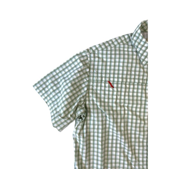 DUCK CAMP Mens Lightweight Short Sleeve Hunting Shirt 2XL Green Vented Nylon Zip - Picture 15 of 16